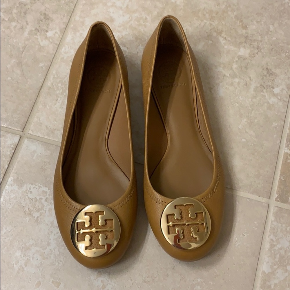 Tory Burch Reva Ballet Flat - Royal Tan/Gold